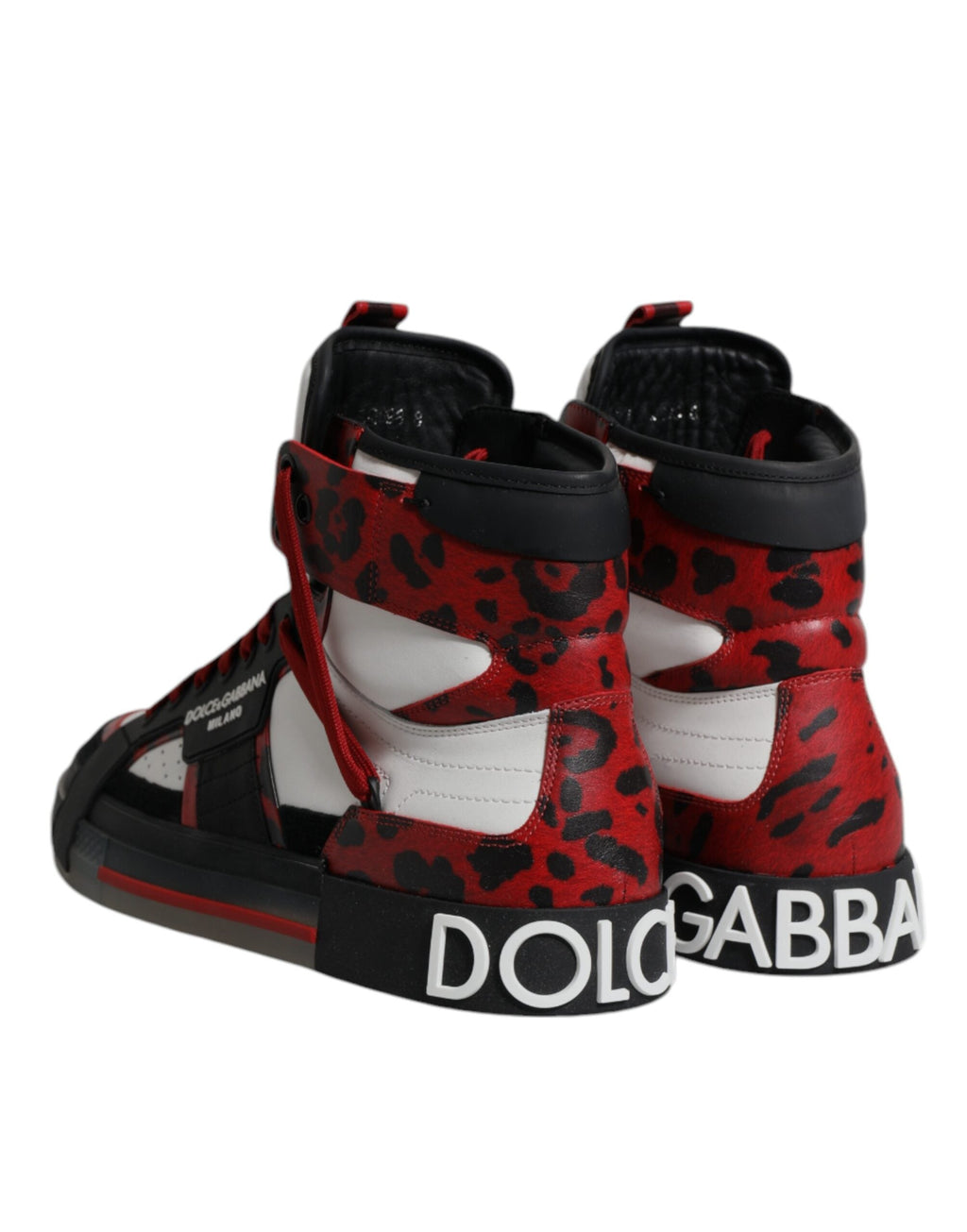 Multicolor Leather High Top Sneakers Shoes Dolce & Gabbana