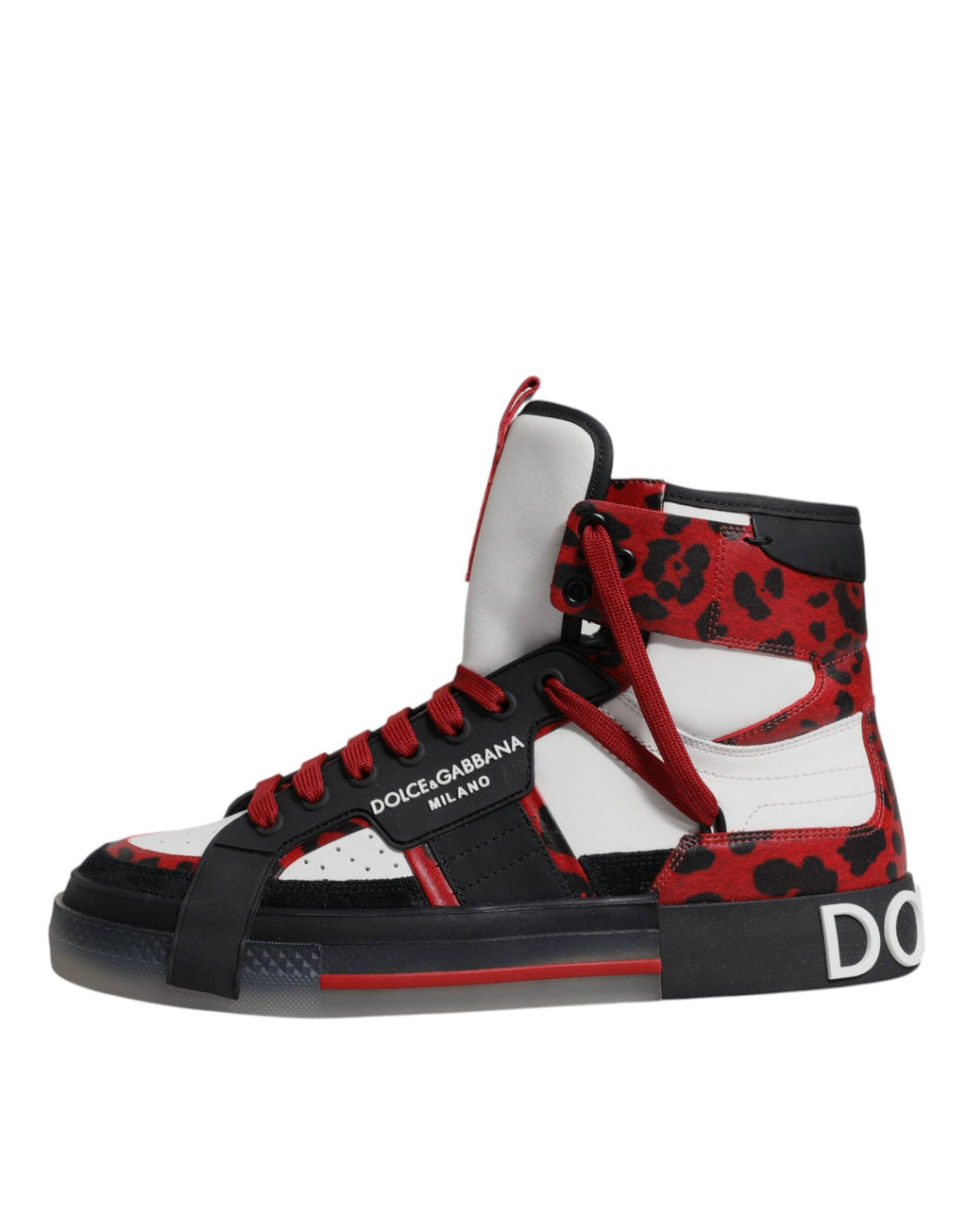 Multicolor Leather High Top Sneakers Shoes Dolce & Gabbana