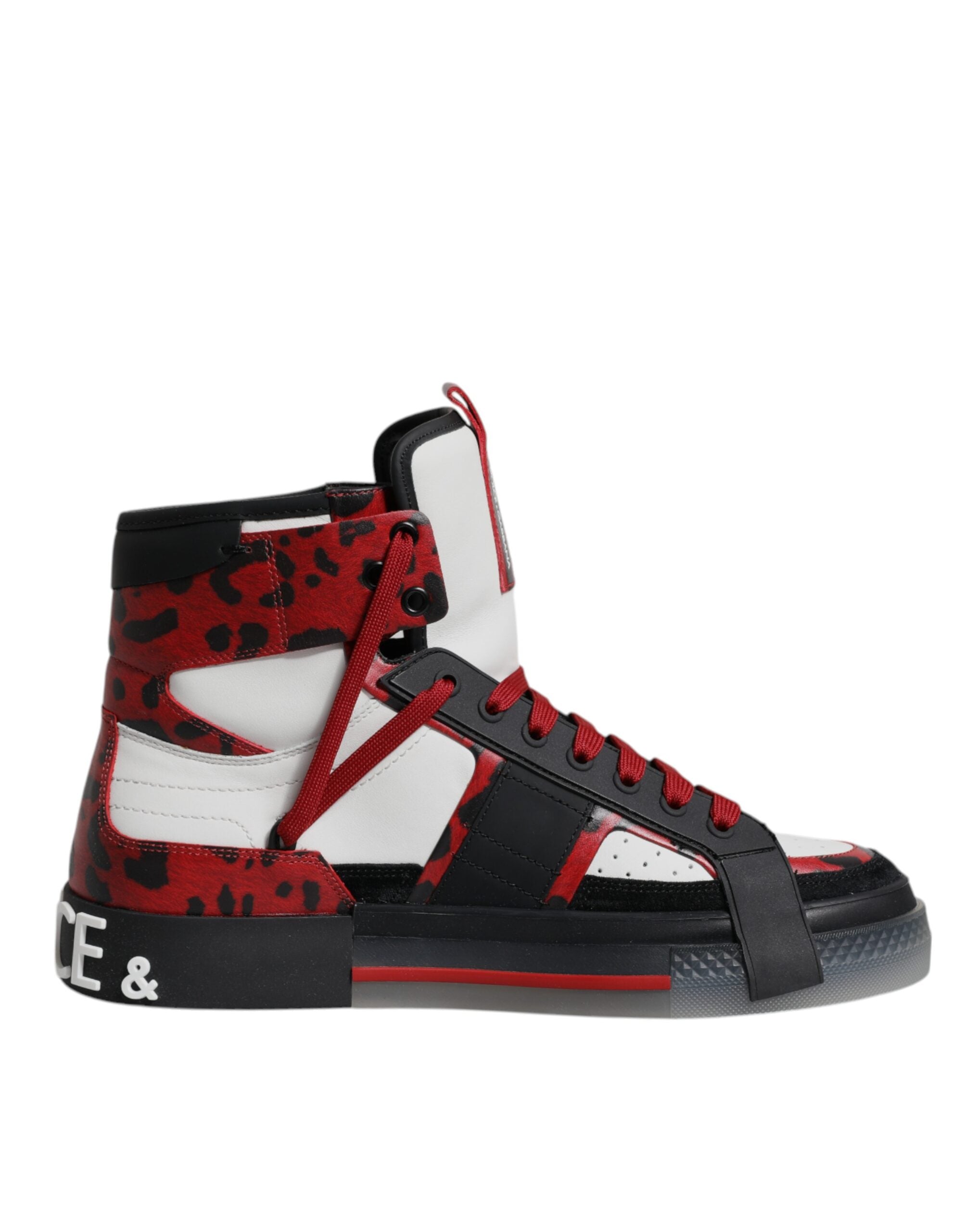 Multicolor Leather High Top Sneakers Shoes Dolce & Gabbana