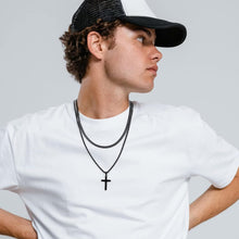 Cross Necklace for Men - Gold/ Black/ Silver Mens Cross Necklaces - St