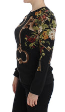 Black Key Floral Print Silk Blouse Top Dolce & Gabbana