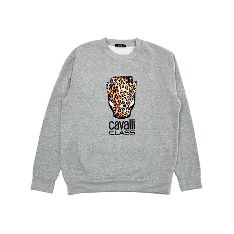 Cavalli Class Gray Polyester Women's Hoodie