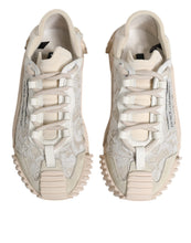 Dolce & Gabbana White Lace NS1 Low Top Sneaker Sports Shoes