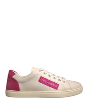 Dolce & Gabbana White Suede Leather Low Top Sneakers Shoes