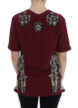 Red Knight Print Silk Blouse T-shirt Dolce & Gabbana