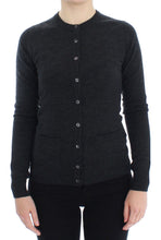 Gray Wool Button Cardigan Sweater Dolce & Gabbana