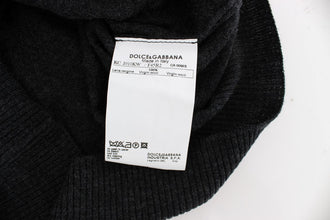 Gray Wool Button Cardigan Sweater Dolce & Gabbana