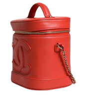 Chanel Orange Coco Mark Vanity Chain Shoulder Hand Purse
