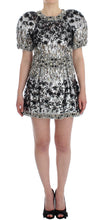 Crystal Silver Runway Handmade Dress Dolce & Gabbana