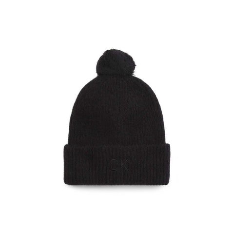Calvin Klein Black Alpaca Leather Caps Baseball Hat