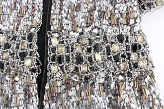 Crystal Silver Runway Handmade Dress Dolce & Gabbana