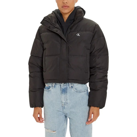 Black Polyester Jackets & Coat Calvin Klein Jeans