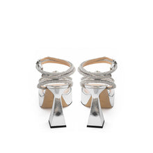 MACH & MACH Elegant Silver Leather Platforms