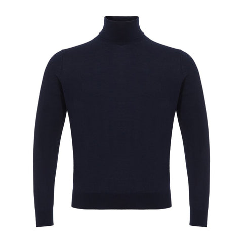 Colombo Blue Cashmere Turtleneck