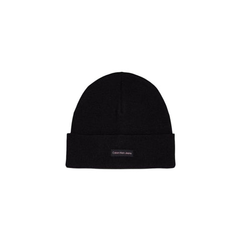 Calvin Klein Jeans Black Recycled Polyester Caps Baseball Hat