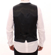 Gray Striped Wool Single Breasted Vest Dolce & Gabbana