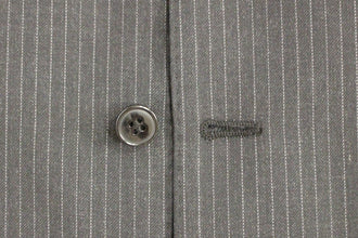 Gray Striped Wool Single Breasted Vest Dolce & Gabbana