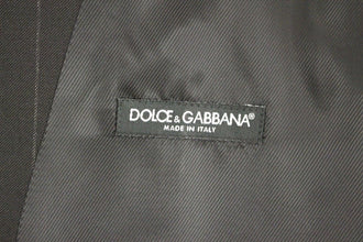 Black Striped Wool Logo Vest Dolce & Gabbana