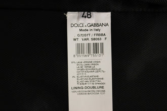 Black Striped Wool Logo Vest Dolce & Gabbana