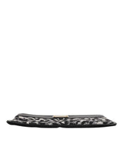 Dolce & Gabbana Multicolor Leopard Jacquard Logo Plaque Men Pouch Bag