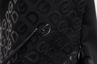 Dolce & Gabbana Black Neoprene Nylon DG Logo School Backpack Bag
