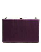 Dolce & Gabbana Purple Leather Clutch Evening Crossbody Bag