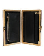 Dolce & Gabbana Brown Leather Clutch Evening Crossbody Bag