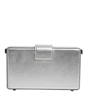 Dolce & Gabbana Metallic Silver DG BOX Leather Shoulder Strap Bag