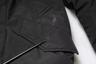 Woolrich Black Hooded Long Sleeves Fur Shearling Coat Jacket