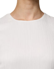 Peserico White Sleeveless Round Neck Shift Long Maxi Dress