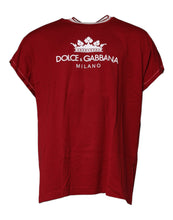 Red Logo Crown Cotton Crew Neck T-shirt Dolce & Gabbana