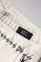 Dolce & Gabbana White Printed Cotton Jogger Sweatpants Pants