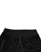 Dolce & Gabbana Black Leopard Cotton Jogger Sweatpants Pants