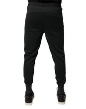 Dolce & Gabbana Black Cotton Blend Jogger Sweatpants Pants