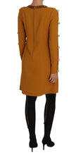 Brown Mini  Crystal Embellished Dress Dolce & Gabbana