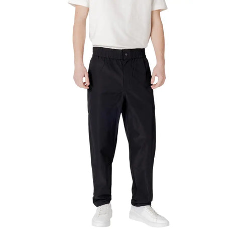 Black Polyester Pant Calvin Klein Jeans