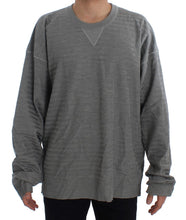 Gray Crewneck Pullover Silk Sweater Dolce & Gabbana
