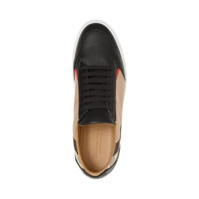 Black Leather New Salmond Sneakers Burberry
