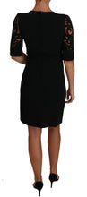 Black Floral Cut Out Pattern Coctail Dress Dolce & Gabbana