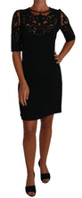 Black Floral Cut Out Pattern Coctail Dress Dolce & Gabbana