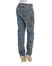 Crystal Roses Heart Embellished Jeans Dolce & Gabbana