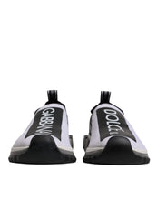 Dolce & Gabbana White Black Slip On Sorrento Sneakers Shoes