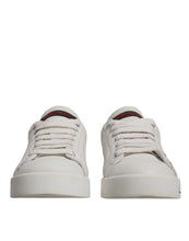 Dolce & Gabbana White Red Logo Portofino Sneakers Shoes