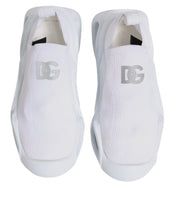 Dolce & Gabbana White Slip On Wave Low Top Sneakers Shoes