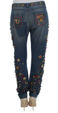 Crystal Roses Heart Embellished Jeans Dolce & Gabbana
