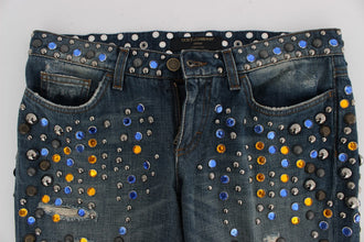 Crystal Embellished GIRLY Slim Fit Jeans Dolce & Gabbana