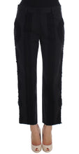 Black Cotton Stretch Torero Capris Pants Dolce & Gabbana
