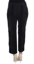 Black Cotton Stretch Torero Capris Pants Dolce & Gabbana