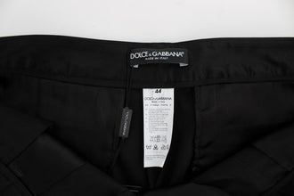 Black Cotton Stretch Torero Capris Pants Dolce & Gabbana