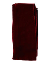 Dolce & Gabbana Bordeaux Cotton Silk Fringe Shawl Wrap Scarf
